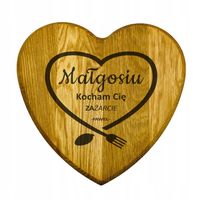 DĘBOWA DESKA DO KROJENIA SERCE PREZENT dla mamy żony Walentynki urodziny