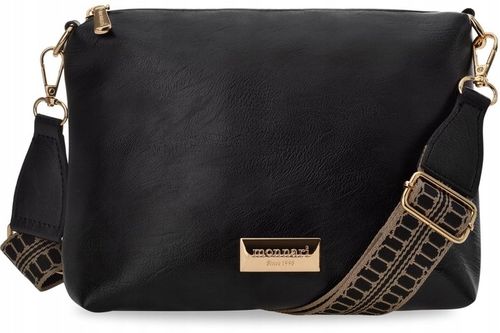 Torba Damska Duży Worek Shopper Torebka Monnari + Listonoszka Czarna na Arena.pl