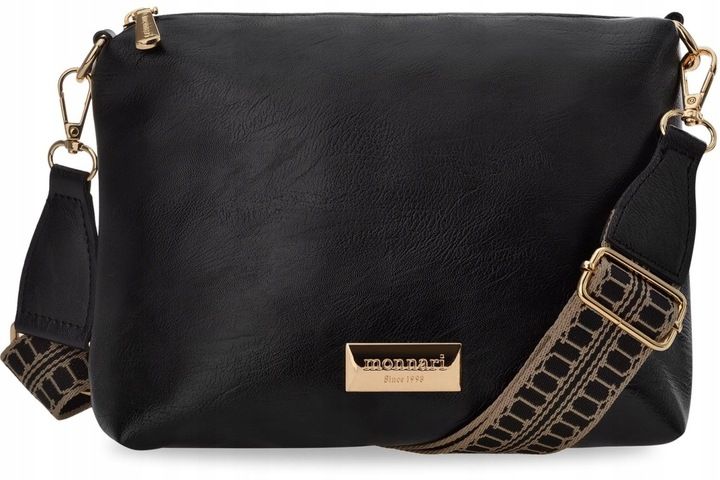 Torba Damska Duży Worek Shopper Torebka Monnari + Listonoszka Czarna zdjęcie 5