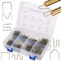 Zszywki DO ZGRZEWARKI PLASTIKU Zszywacza Zestaw 8 Typów 800szt + Etui