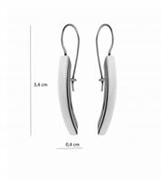 Srebrne kolczyki klasyczne polerowane gładkie patyczki srebro pr925