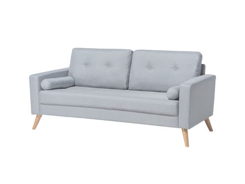 Sofa 2-osobowa jasnoszara KALMAR na Arena.pl