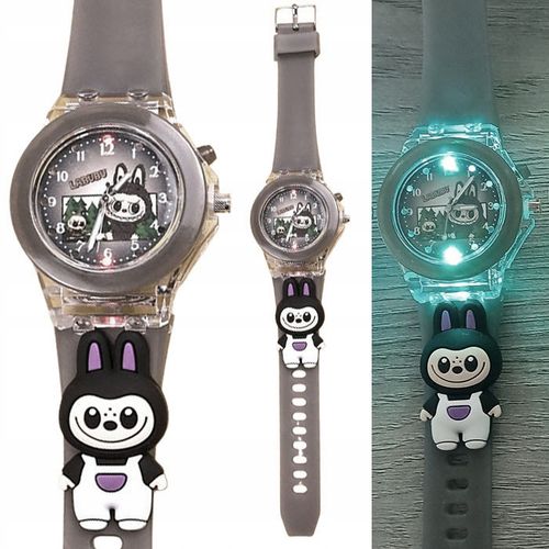zegarek LABUBU ledowy ŚWIECĄCY dziecięcy młodzieżowy modny wskazówkowy na Arena.pl