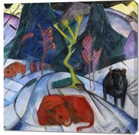 Obraz 100x100cm Bison in Winter, Marc Vintage do Salonu