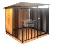 Kojec dla psów 2x2m - Drewniana podłoga - ściany zabudowane drewnem GP393