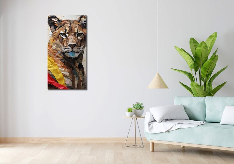 Obraz 50x100cm Papierowy Tygrys zdjęcie 2