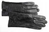 RĘKAWICZKI damskie 100% SKÓRA skórzane CZARNE XL