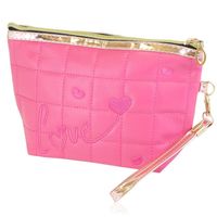 Kosmetyczka pikowana LOVE różowa