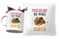 Dla Pszczelarza Zestaw Poduszka + Kubek Na Prezent Z Nadrukiem Ze Zdjęciem