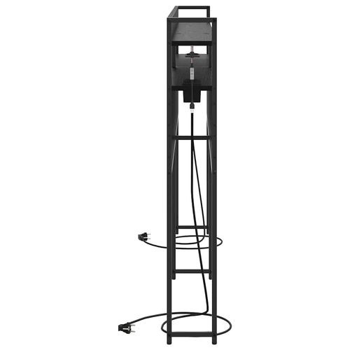 Zagłówek z półką Czarny dąb 180 cm Materiał drewnopochodny na Arena.pl