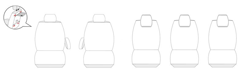 Citroen Xara Picasso 1999-2010 Pokrowce dopasowane na miarę zdjęcie 6