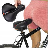 SIODEŁKO ROWEROWE ANTYWSTRZĄSOWE MIĘKKIE SPORTOWE ODBLASKOWE Z WENTYLACJĄ