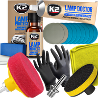 ZESTAW PAD PASTA DO POLEROWANIA REGENERACJI REFLEKTORÓW LAMP PROTECT PAPIER