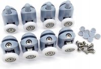 Komplet ROLEK DO KABINY prysznicowej Rolki Kółka Zestaw 23mm KOMPLET 8 SZT