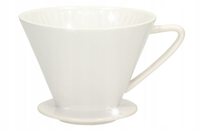 FILTR do KAWY 4 Wielorazowy porcelanowy DRIPPER Cilio biały