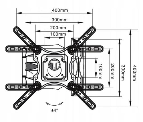 UCHWYT DO TELEWIZORA TV 32-55" WIESZAK REGULOWANY ŚCIENNY + CZĘŚCI na Arena.pl