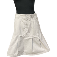 Spódnica Midi Bawełniana Rozkloszowana Wygodna Biały Rozmiar 38 Stylowa