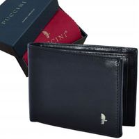 Klasyczny Portfel męski PUCCINI Murano MU-20438 czarny skórzany W PUDEŁKU