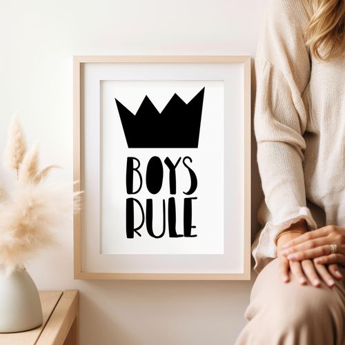 Plakat czarnobiały korona 40x50 cm na Arena.pl