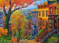 Puzzle 3000-elementów Autumn City Hill C-300709-2