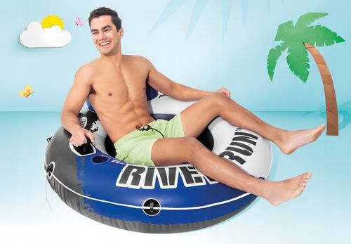 SUPER RELAX DUŻE MOCNE KOŁO Z SIATKĄ DO PŁYWANIA RIVER RUN 135c INTEX 58825 na Arena.pl