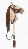 EleFun HOBBY HORSE Koń na Kiju jasny brąz brązowy w łatki