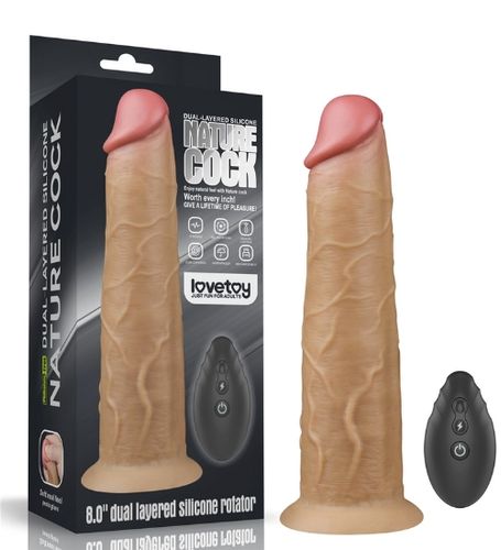 Rotacyjne dildo 20cm z bezprzewodowym pilotem na Arena.pl