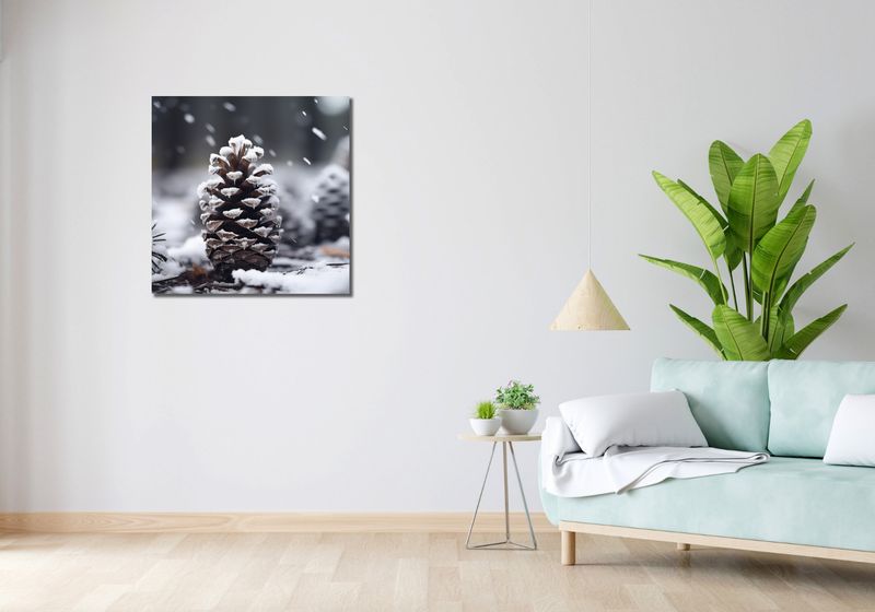 Obraz 70x70cm Zimowy Spokój zdjęcie 2