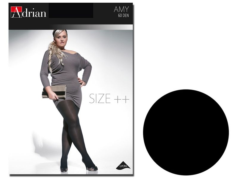 Rajstopy Amy Adrian 60 den size plus 7 Nero zdjęcie 1