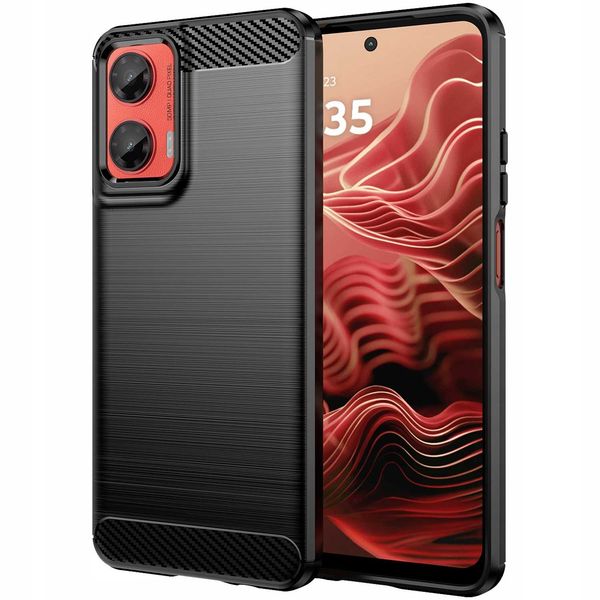 Spacecase Carbon Motorola G35 5G Black zdjęcie 2