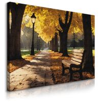 Obraz Ścienny Do Salonu Sypialni Jesienny Las Park Malarstwo 40cm x 30cm