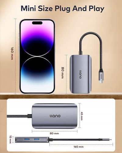 STACJA DOKUJĄCA HUB DO LAPTOPA MACBOOK PC USB-C 3.2 GEN2 4 PORTY 100W IPAD na Arena.pl