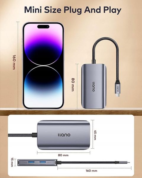 STACJA DOKUJĄCA HUB DO LAPTOPA MACBOOK PC USB-C 3.2 GEN2 4 PORTY 100W IPAD zdjęcie 4