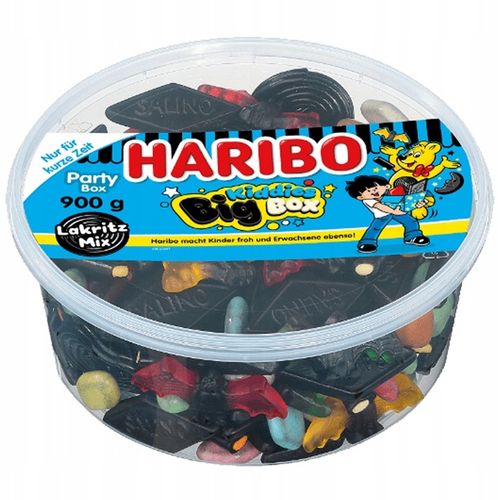 Haribo Żelki Lukrecja Lakritz Mix Kiddies Big Box Party z Niemiec 900 g na Arena.pl