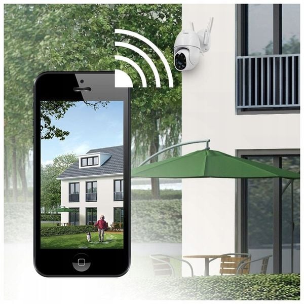 KAMERA WIFI IP SMART ZEWNĘTRZNA OBROTOWA FULL HD 2MP 1080p ZOOM 4x DETEKCJA zdjęcie 16
