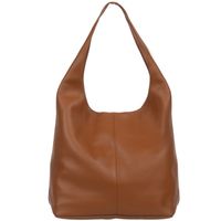 VERA PELLE torebka skórzana worek na ramię z saszetką V517 camel