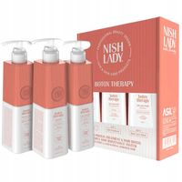 Nish Lady Botox Therapy zestaw do prostowania włosów 3 x 503 ml