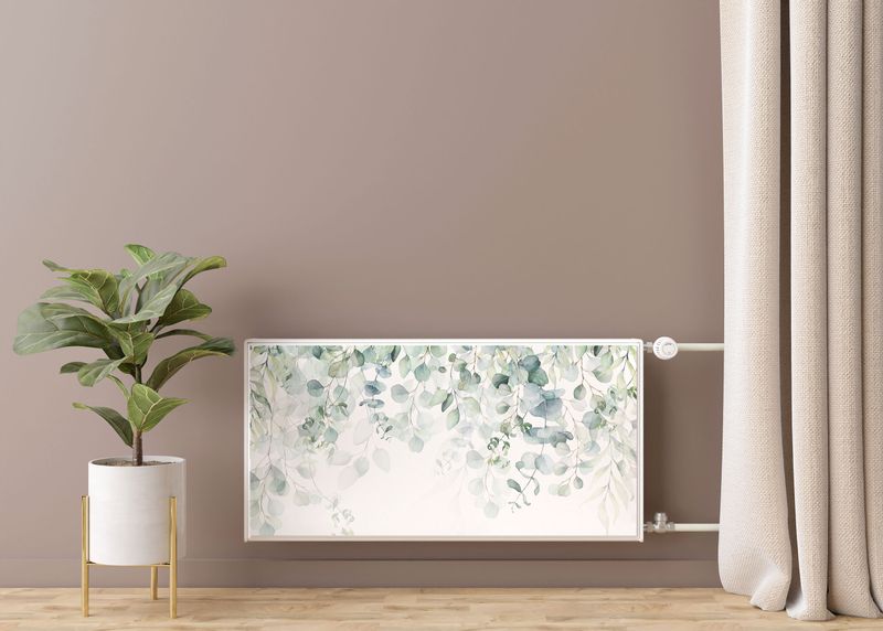 MASKOWNICA Magnetyczna Grzejnika Magnes Akwarelowe Listki 120cm x 60cm zdjęcie 7