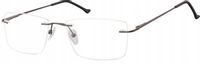 BEZRAMKOWE Okulary OPRAWKI Okularowe patentki prostokątne Grafitowe Unisex