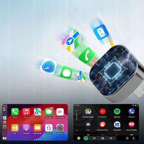 Adapter Bezprzewodowy CarPlay Android Auto iPhone iOS WiFi Bluetooth 5GHz na Arena.pl