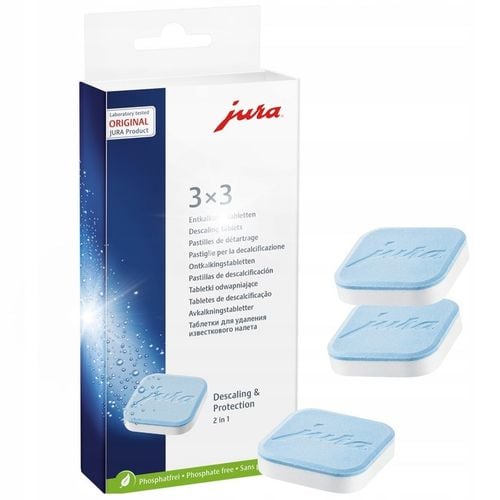TABLETKI ODKAMIENIAJĄCE DO EKSPRESU 3X3 DO ODKAMIENIANIA JURA 9 SZT na Arena.pl
