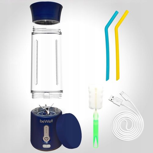 BLENDER KIELICHOWY DO SMOOTHIE KOKTAJLI RĘCZNY beWell Plus 500ml PRZENOŚNY na Arena.pl
