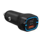 Ładowarka samochodowa szybkie ładowanie USB-A USB typu C 38W