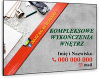 TABLICZKA REKLAMOWA szyld z dibondu nadruk 40x30 cm WYKOŃCZENIA WNĘTRZ
