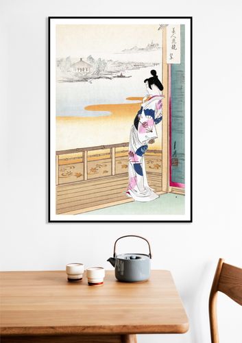 Plakat 50x70cm The Call of the Cuckoo, Gekko Japoński Vintage na Arena.pl