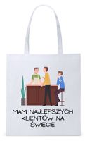 Dla Barmana Bartender Torba Eco Biała Shopper Z Nadrukiem Ze Zdjęciem
