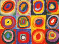 Reprodukcje obrazów Color Study Quadrate - Wassily Kandinsky Rozmiar - 40x30