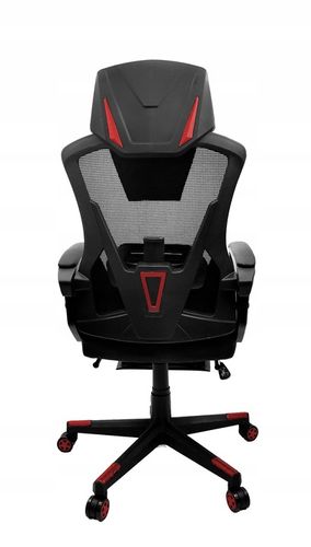 FOTEL GAMINGOWY DLA GRACZA BIUROWY KOMPUTEROWY OBROTOWY PODNÓŻEK KG100 B&R na Arena.pl