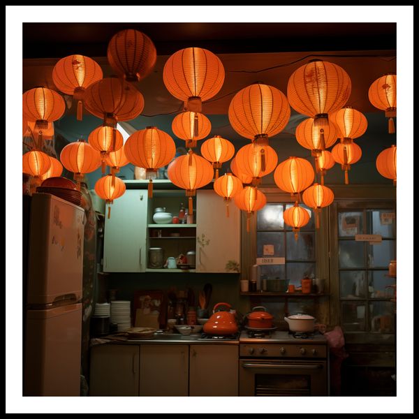 Plakat 100x100cm W Blasku Lampionów zdjęcie 3