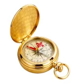 Kompas kieszonkowy turystyczny klasyczny busola zamykany metalowy złoty